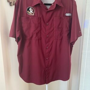 Columbia Men's Florida State Seminoles  Performance Tamiami Shirt Size Med C0096